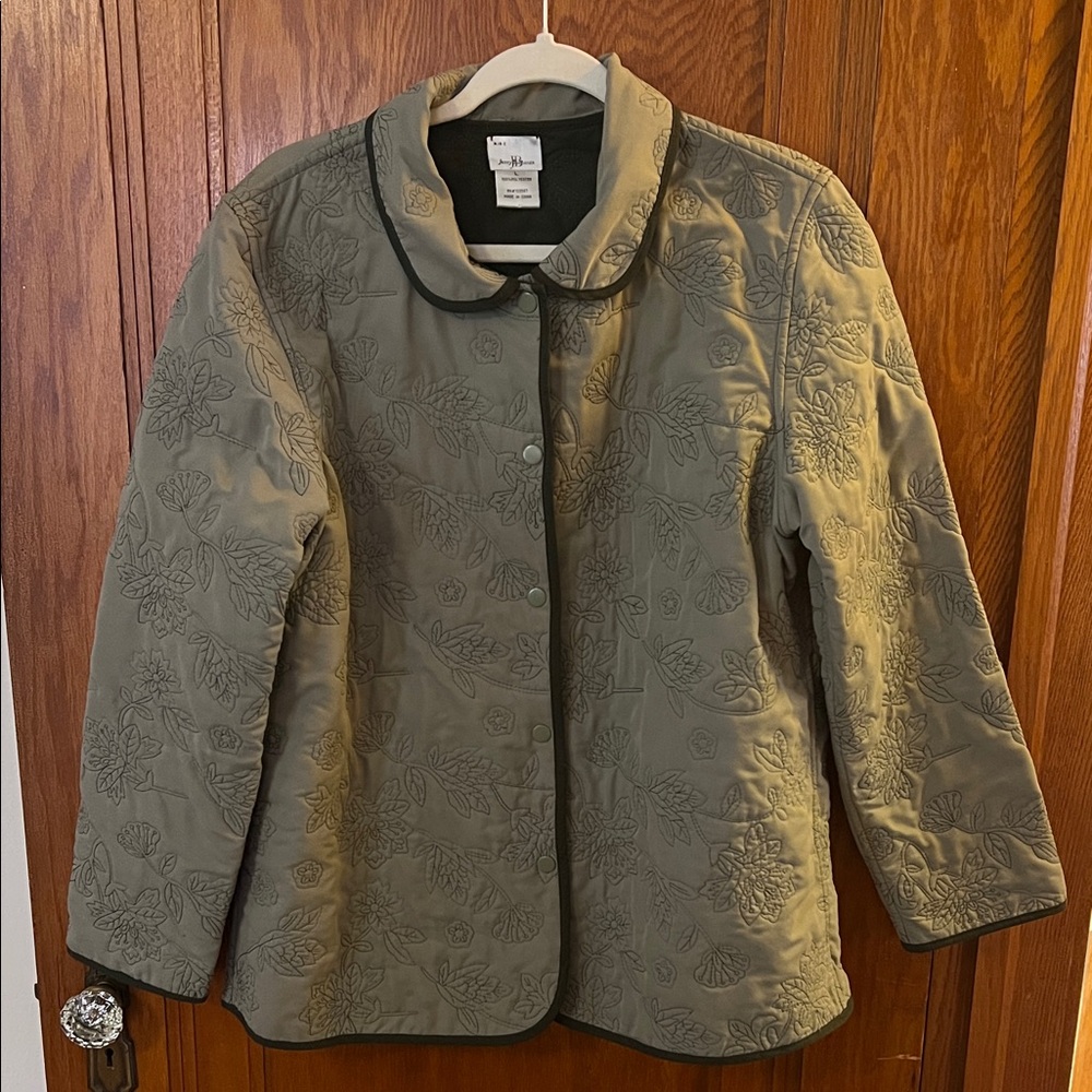 Embroidered Olive Green Jacket